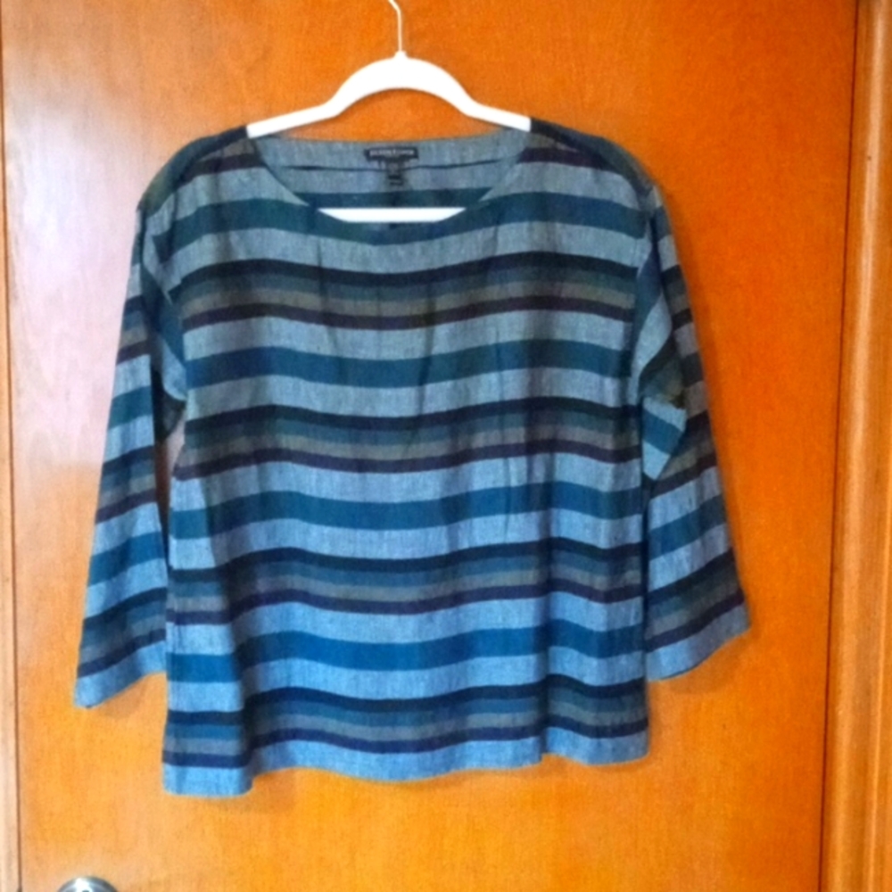 Eileen Fisher, linen blouse, medium